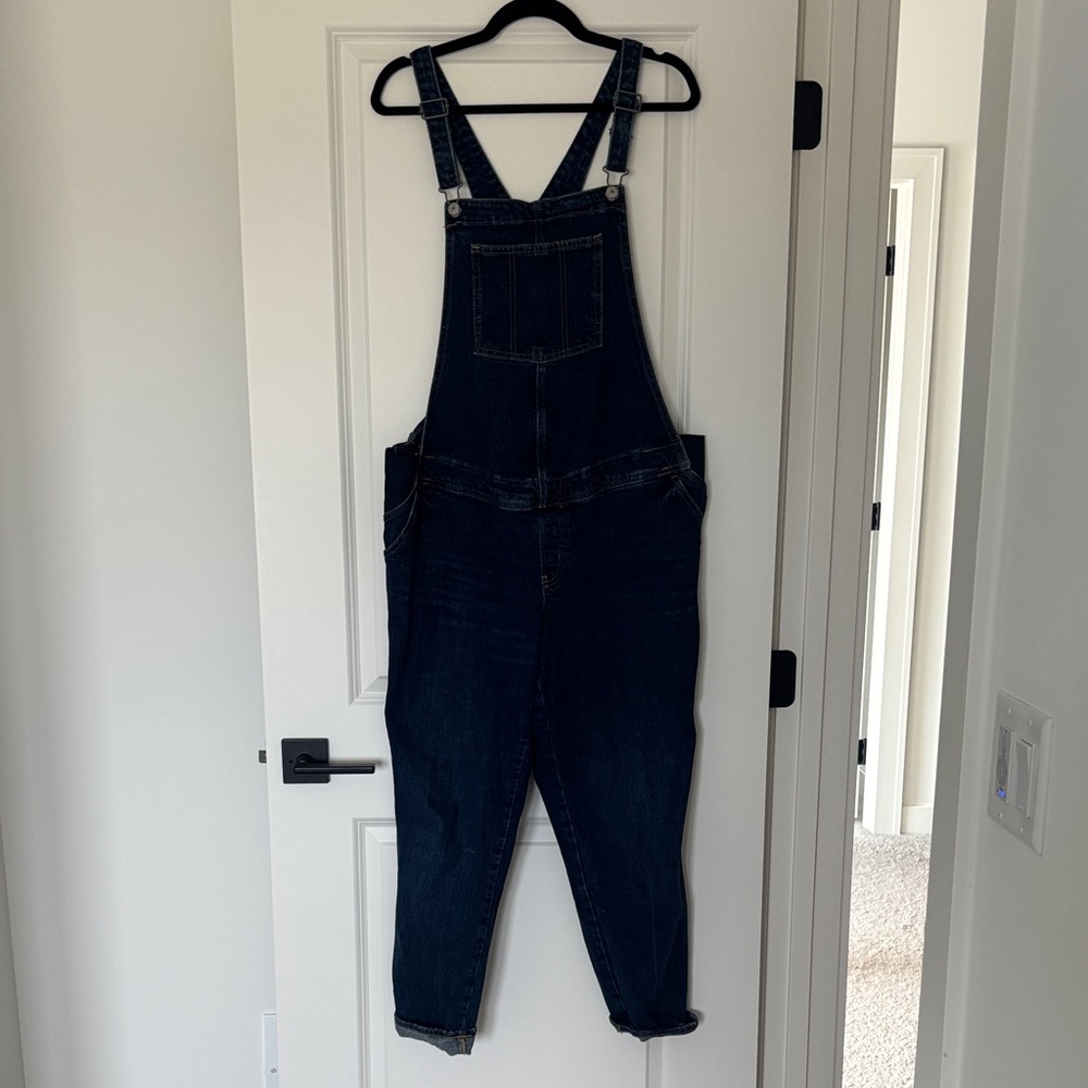 Old Navy Maternity Dark Blue Denim Overalls